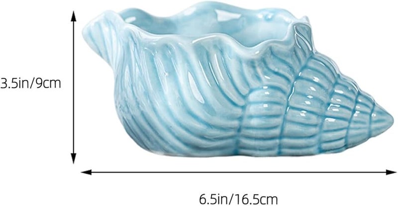Ceramic Conch Shaped Ashtray Large Opening Stable Base Smokeless Holder for Home Bar Office - Image 5